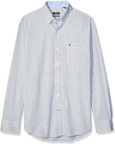 Izod Button Down Long Sleeve Stretch Performance Shirt - Multicolor