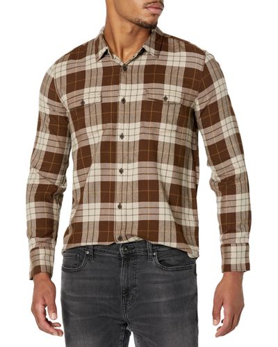PAIGE Everett Long Sleeve Shirt - Brown