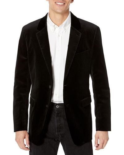 Theory Stretch Velvet Tailored Jacket - Black