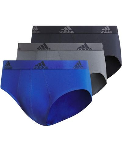 adidas Performance Stretch Cotton Brief Underwear - Blue