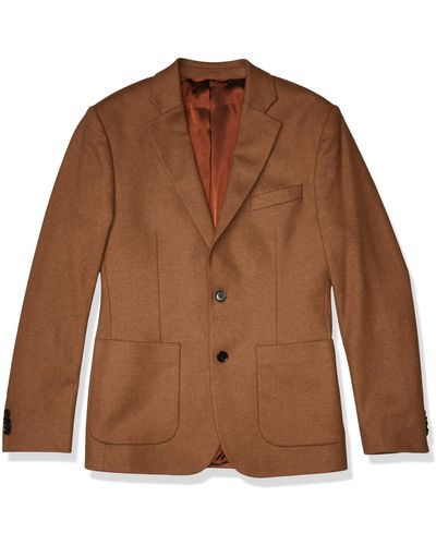 J.Lindeberg Soft Wool Blazer Suit - Brown