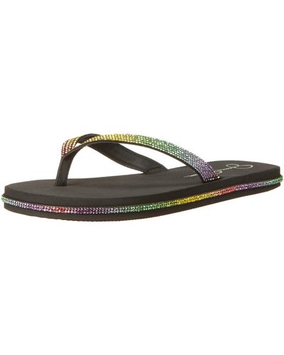 Jessica Simpson Kalouy Embellished Flat Sandal Flip-flop - Black