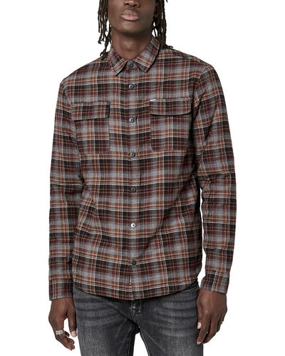 Buffalo David Bitton Shirt Style Shacket Jacket - Brown