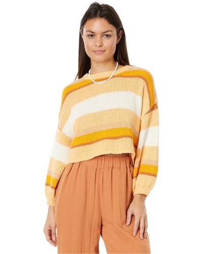 Billabong Sol Time Pullover Sweater - Yellow