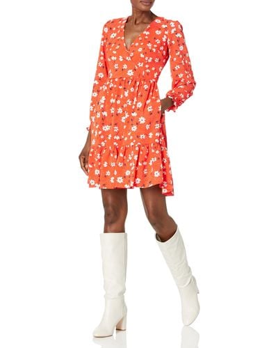 Eliza J Tiered Formal Soft Short Dress - Orange