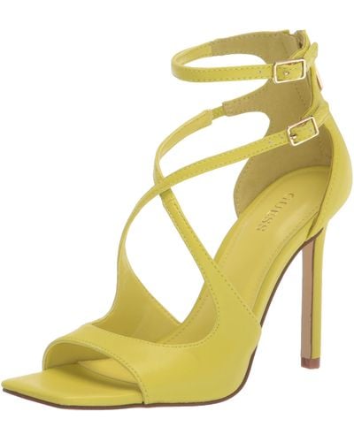 Guess Sella Heeled Sandal - Yellow