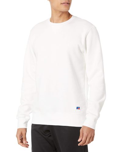 Russell Cotton Rich 2.0 Premium Fleece Sweatshirt - White