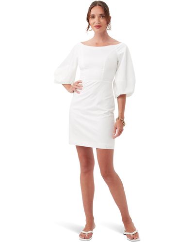 Trina Turk S Cotton Sheath Casual Night Out Dress - White