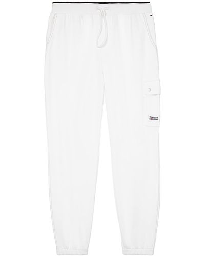 Tommy Hilfiger Womens Adaptive Cargo With Drawcord Closure Casual Pants - White