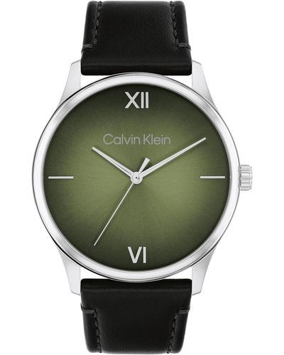 Calvin Klein 3h Quartz Watch Stainless - Green