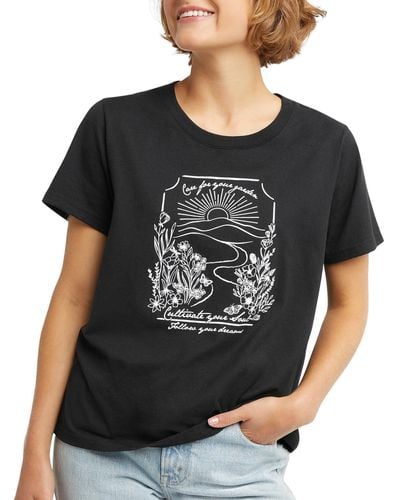Hanes Originals Plus Size Graphic T-shirt - Black