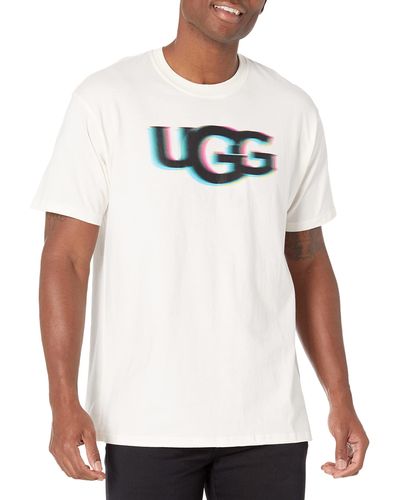 UGG Rhett Ss Logo Tee Fl Shirt - White