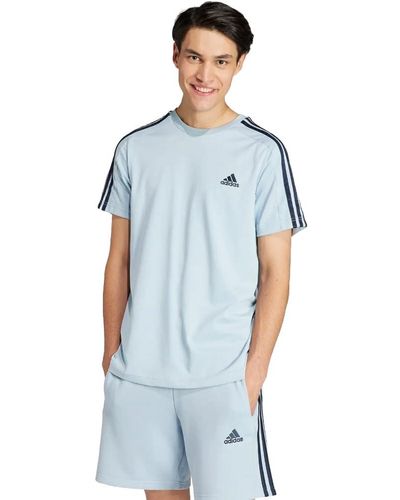 adidas Essentials Single Jersey 3-stripes T-shirt - Blue