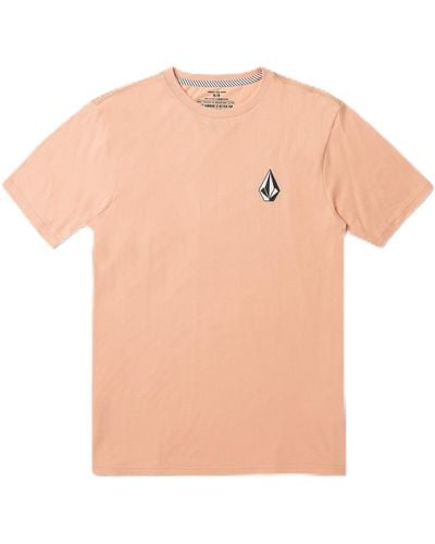 Volcom Deadly Stone Modern Fit Short Sleeve Tee - Pink
