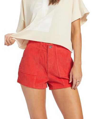 Roxy Sessions Corduroy Short - Red