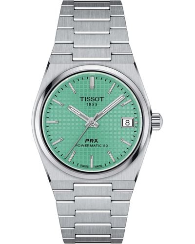 Tissot Prx Powermatic 80 35mm 316l Stainless Steel Case Automatic Watches - Green