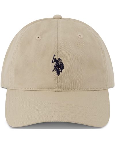 U.S. POLO ASSN. Small Pony Logo Baseball Hat - Natural