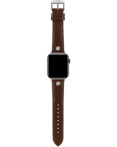 Ted Baker Brown Lizard Eco-leather Strap For Apple Watch® - Black