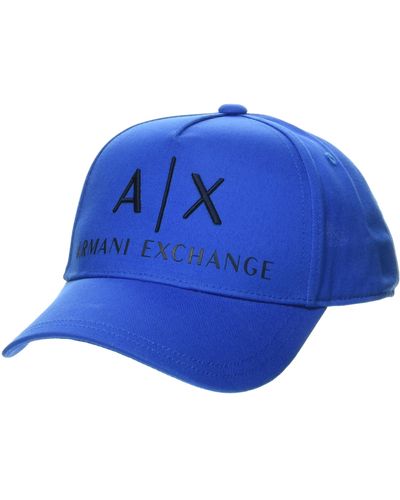 Emporio Armani A | X Armani Exchange Corporate Logo Baseball Hat - Blue