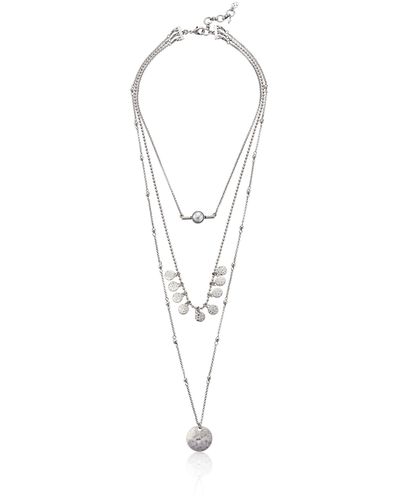 Lucky Brand Lucky Layered Faux-pearl Necklace - Metallic