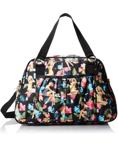 LeSportsac X Benefit On The Run Overnighter Carry On,lava Voom,one Size - Black