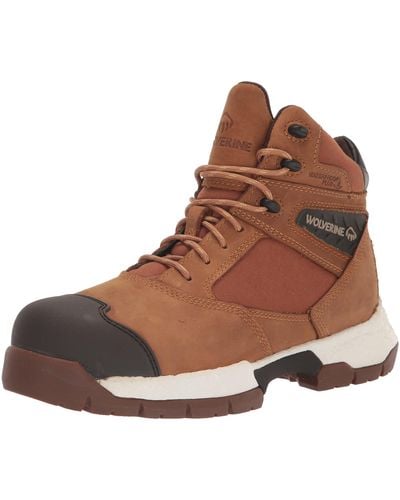 Wolverine Rush Ultraspring Construction Boot - Brown