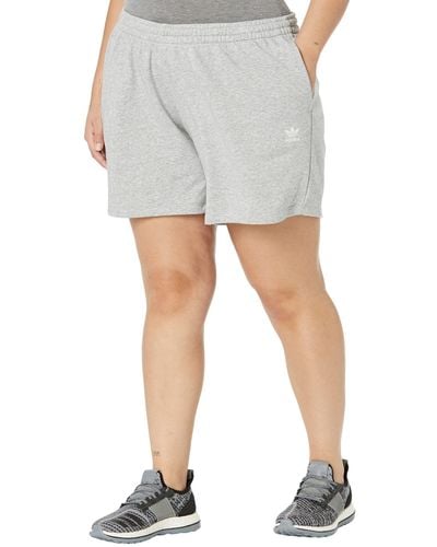 adidas Originals Plus Size Essentials Fleece Shorts - Gray