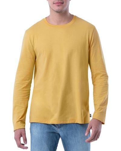 Lee Jeans Long Sve Cotton T-shirt - Yellow
