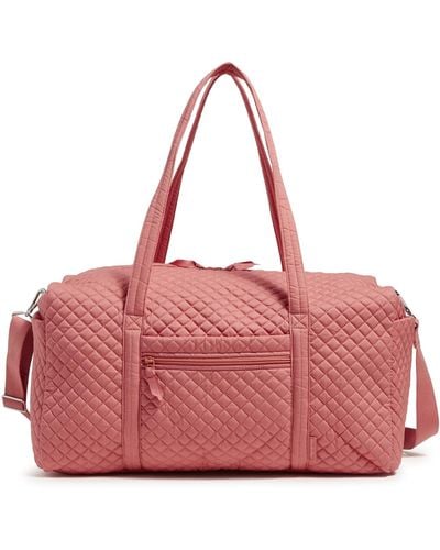 Vera Bradley Cotton Large Travel Duffel Bag - Red