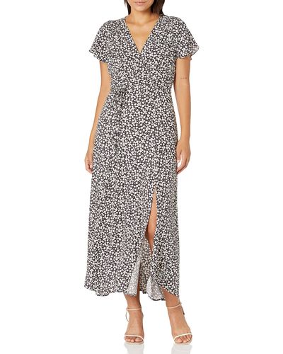 French Connection Aubi Rayon V-neck Maxi Dress - Blue