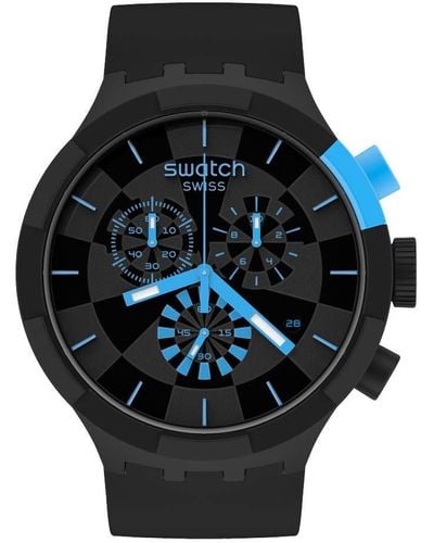 Swatch Checkpoint Blue Watch - Black