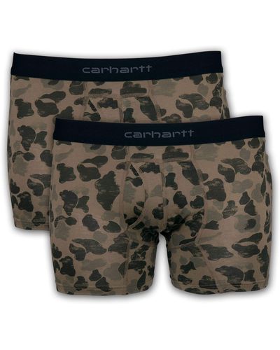 Carhartt Cotton Polyester 2 Pack Boxer Brief - Brown