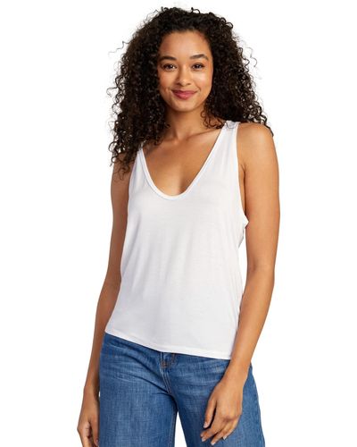 RVCA Womens Mayday Knit Tank Top Shirt - White