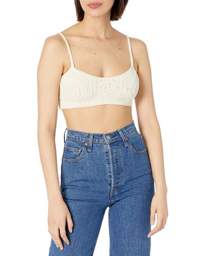 Kendall + Kylie Kendall + Kylie Cable Knit Bralette - Blue
