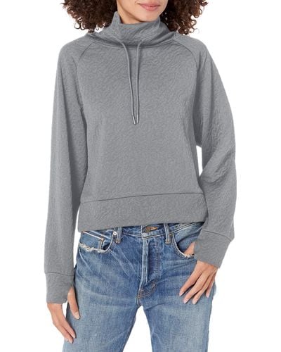 Juicy Couture Jacquard Quilted Crop Pullover - Gray