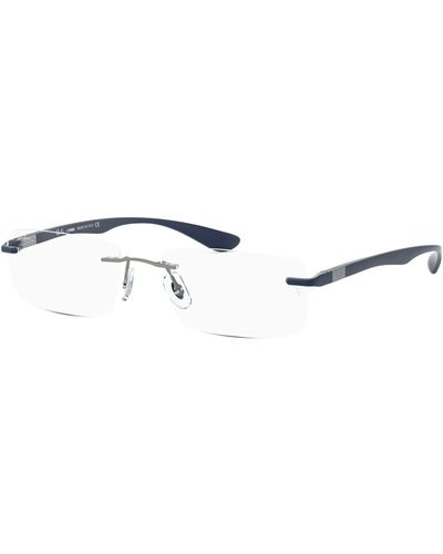 Ray-Ban Rx8724 Titanium Rectangular Prescription Eyeglass Frames - Black