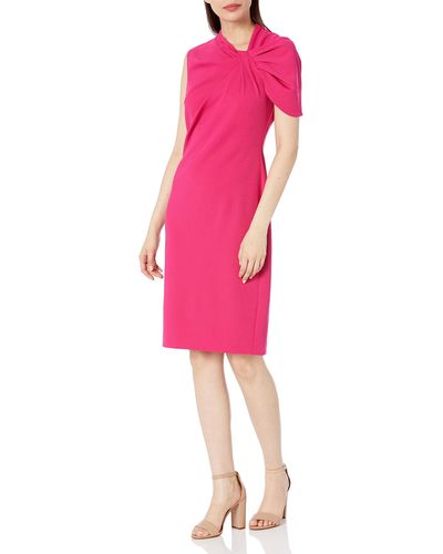 Trina Turk Sheath Dress With Twist Detail - Pink