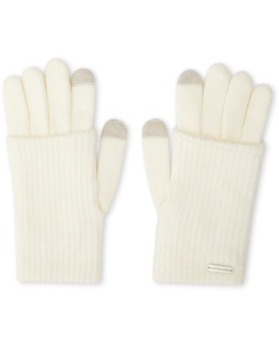 Steve Madden S Knitlong Cuff Magic Gloves - White