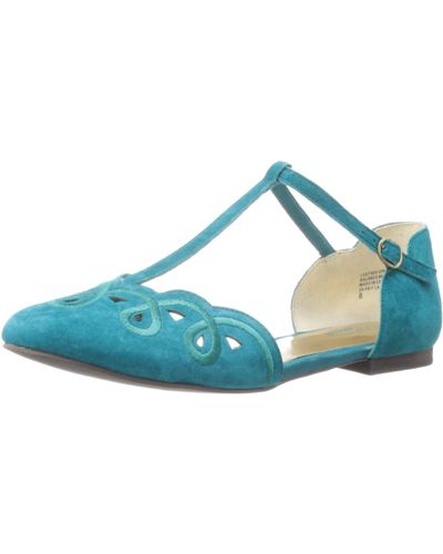 Seychelles See The Light T-strap Flat,teal,9.5 M Us - Blue