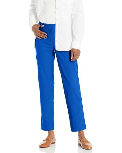 Nanette Lepore Freedom Stretch Flattering Pant With Slit Back Pockets - Blue