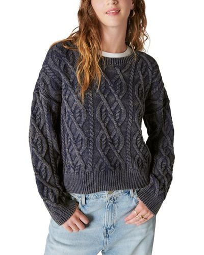 Lucky Brand Cable Stitch Pullover - Black