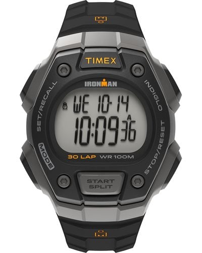 Timex T5k821 Ironman Classic 30 Black/orange Resin Strap Watch