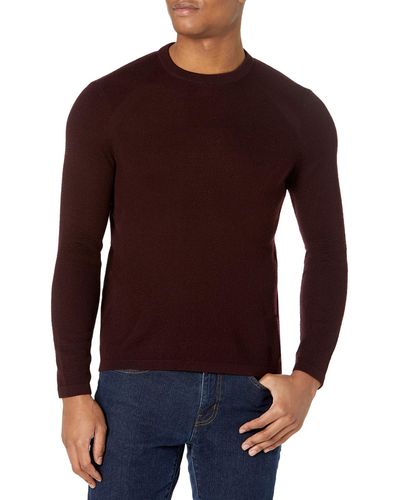 Perry Ellis Motion Textured Merino Long Sleeve Crew Neck Sweater - Multicolor