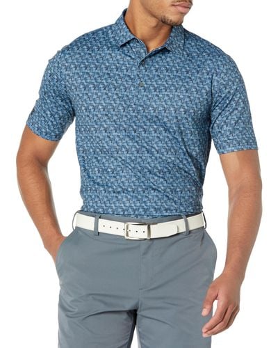Greg Norman Collection Cayman Palm Ml75 Polo - Blue