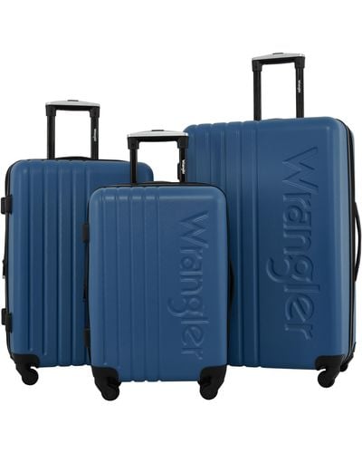 Wrangler Travelers Club 2 3 Pc Hardside Spinner Luggage Set - Blue