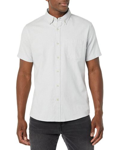 Goodthreads Standard-fit Short-sleeve Stretch Oxford Shirt With Pocket - White