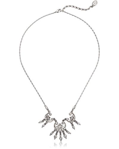Ben-Amun Swarovski Crystal Tear Drop Necklace For Bridal Wedding Anniversary - White
