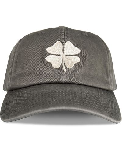 Lucky Brand Clover Baseball Hat With Adjustable Back Closure - Gray