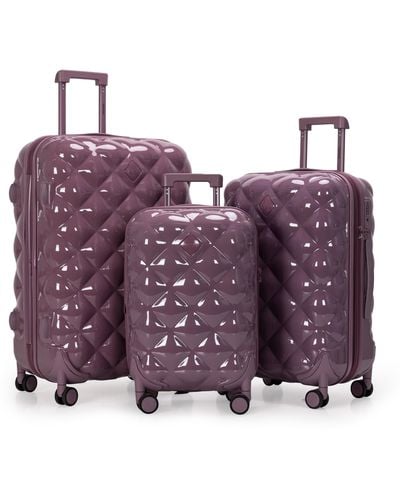 Kensie Alluring 3 Piece Luggage Set - Purple