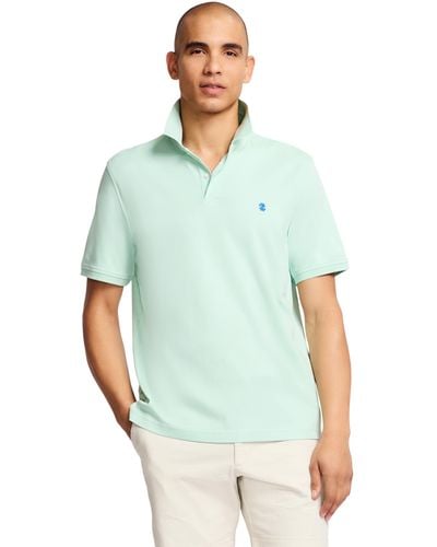 Izod Short Sleeve Interlock Polo Shirt - Green